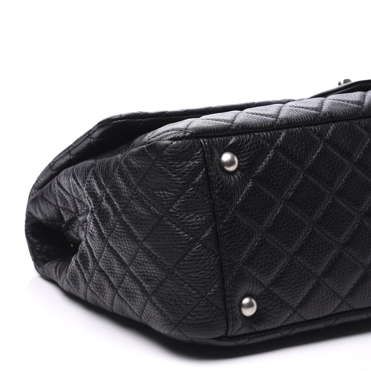 Chanel Calfskin Quilted XXL Travel Flap Bag Black 7 of 11