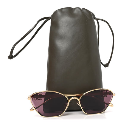 Loewe Metal Anagram Hexagonal Sunglasses LW40115U Smoke Moka Gold 7 of 7
