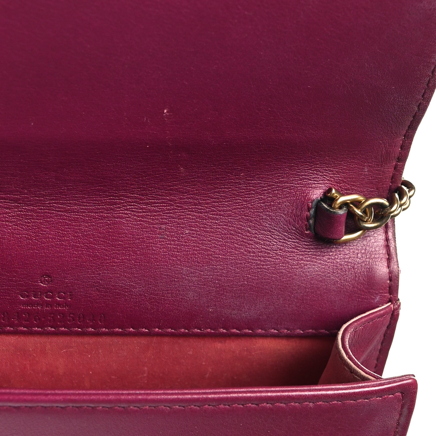 Gucci Velvet Matelasse GG Marmont Mini Bag Fuchsia Violet Cyclamen 12 of 14