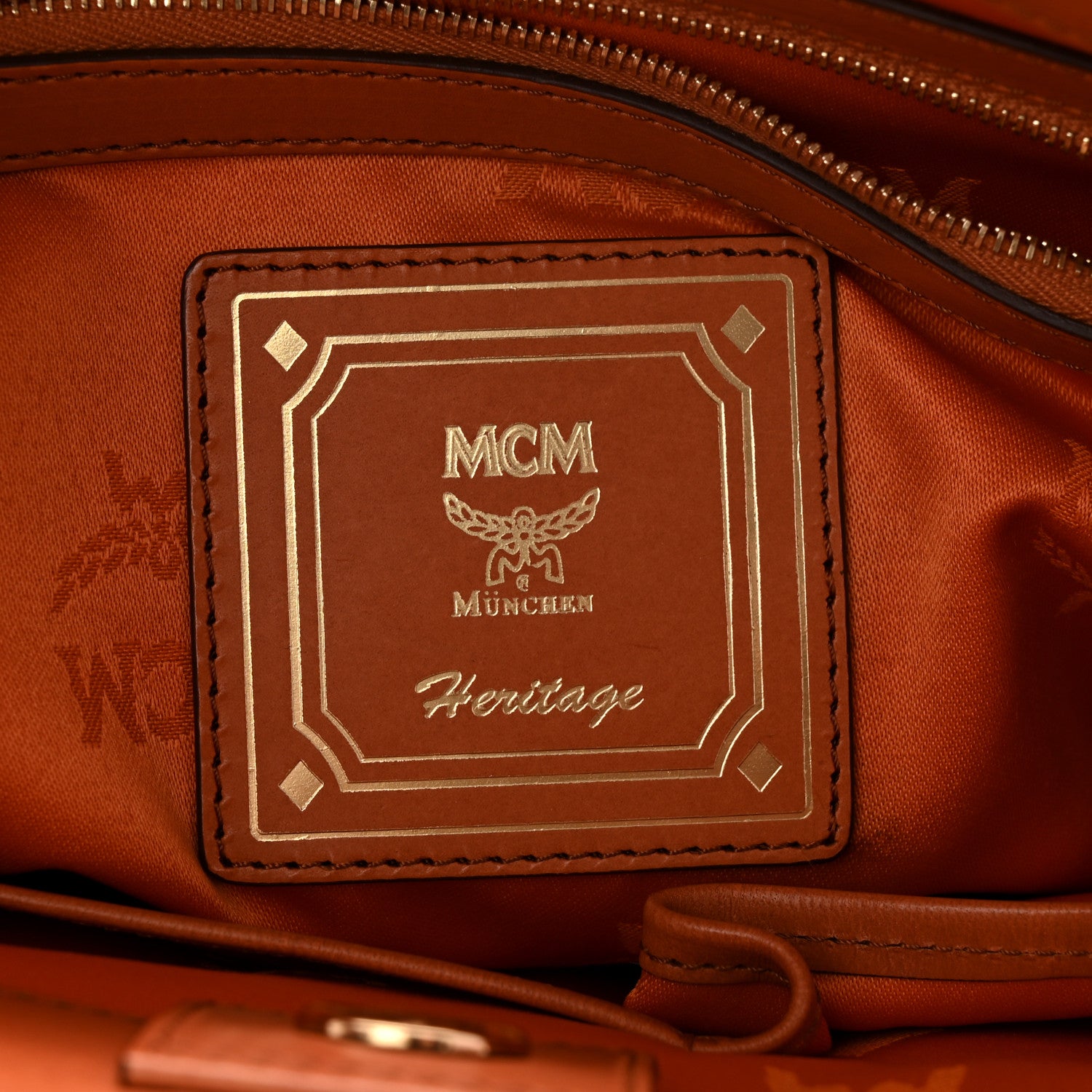 MCM Visetos Large Munchen Tote Cognac 1843352 – FASHIONPHILE