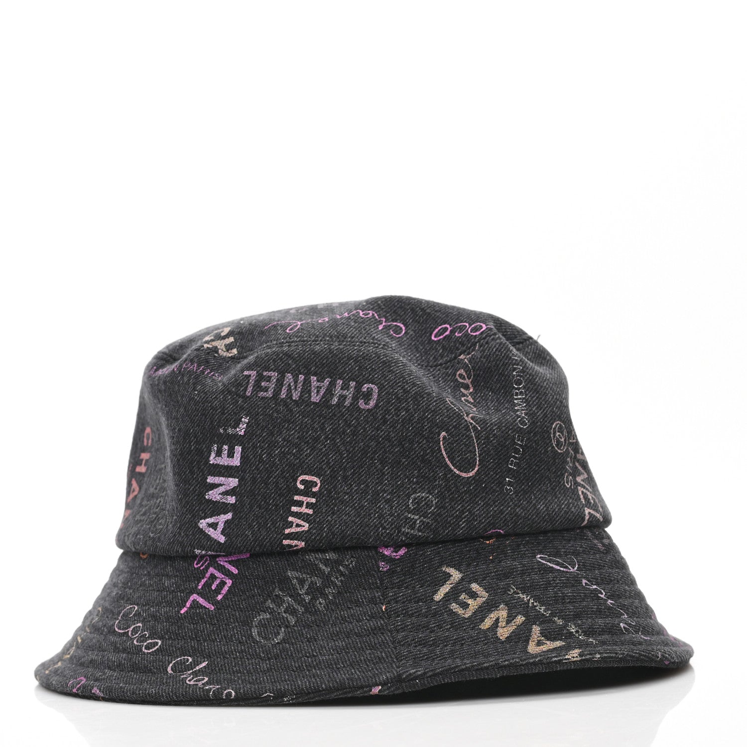 Chanel Denim Mood Cloche Bucket Hat S Black 3 of 7