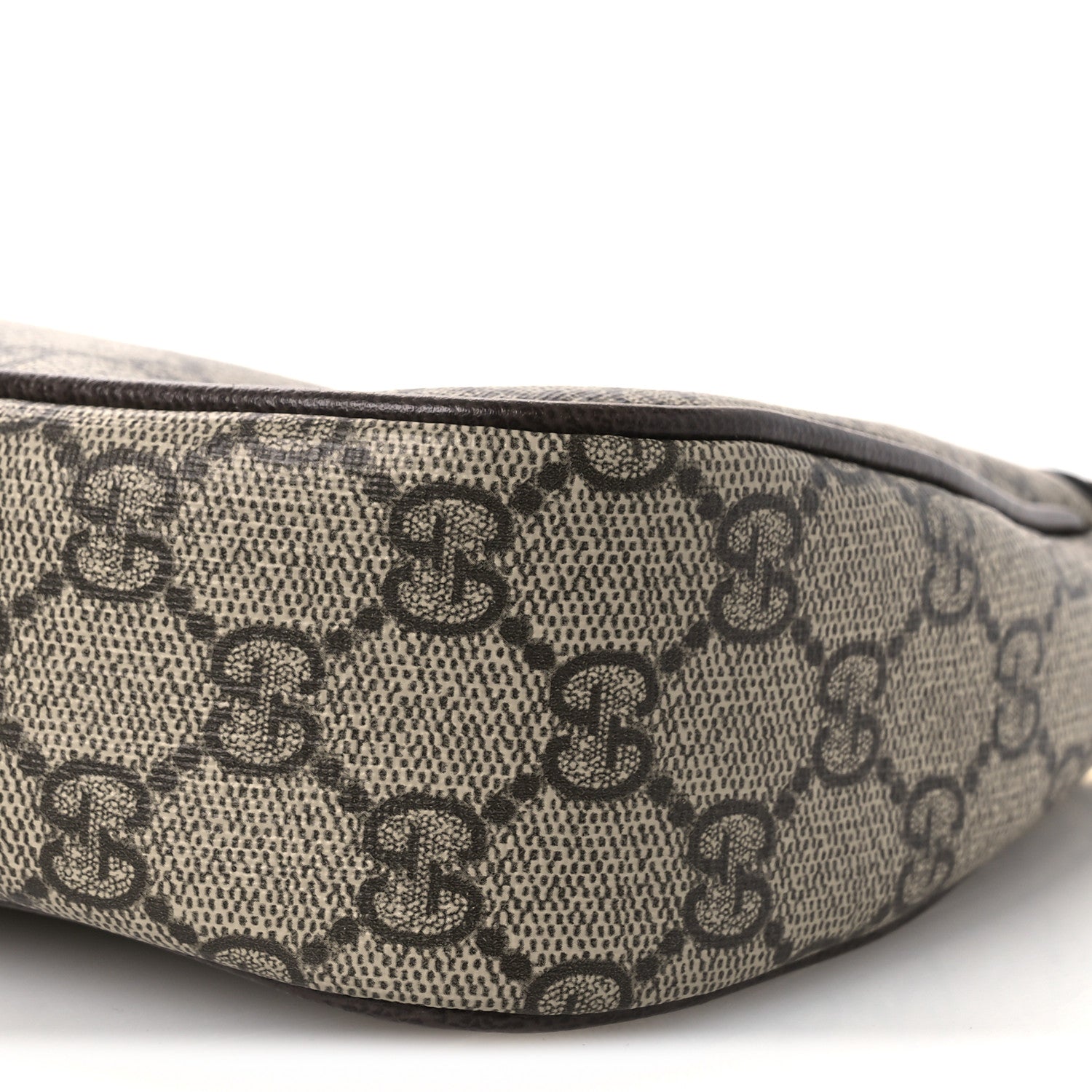 Gucci GG Supreme Monogram Textured Dollar Calfskin Web Small Ophidia GG Handbag Beige Ebony New Acero 10 of 11