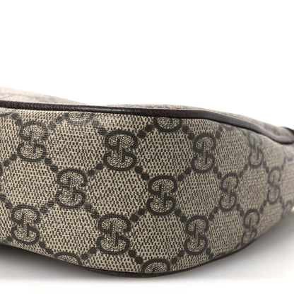 Gucci GG Supreme Monogram Textured Dollar Calfskin Web Small Ophidia GG Handbag Beige Ebony New Acero 10 of 11