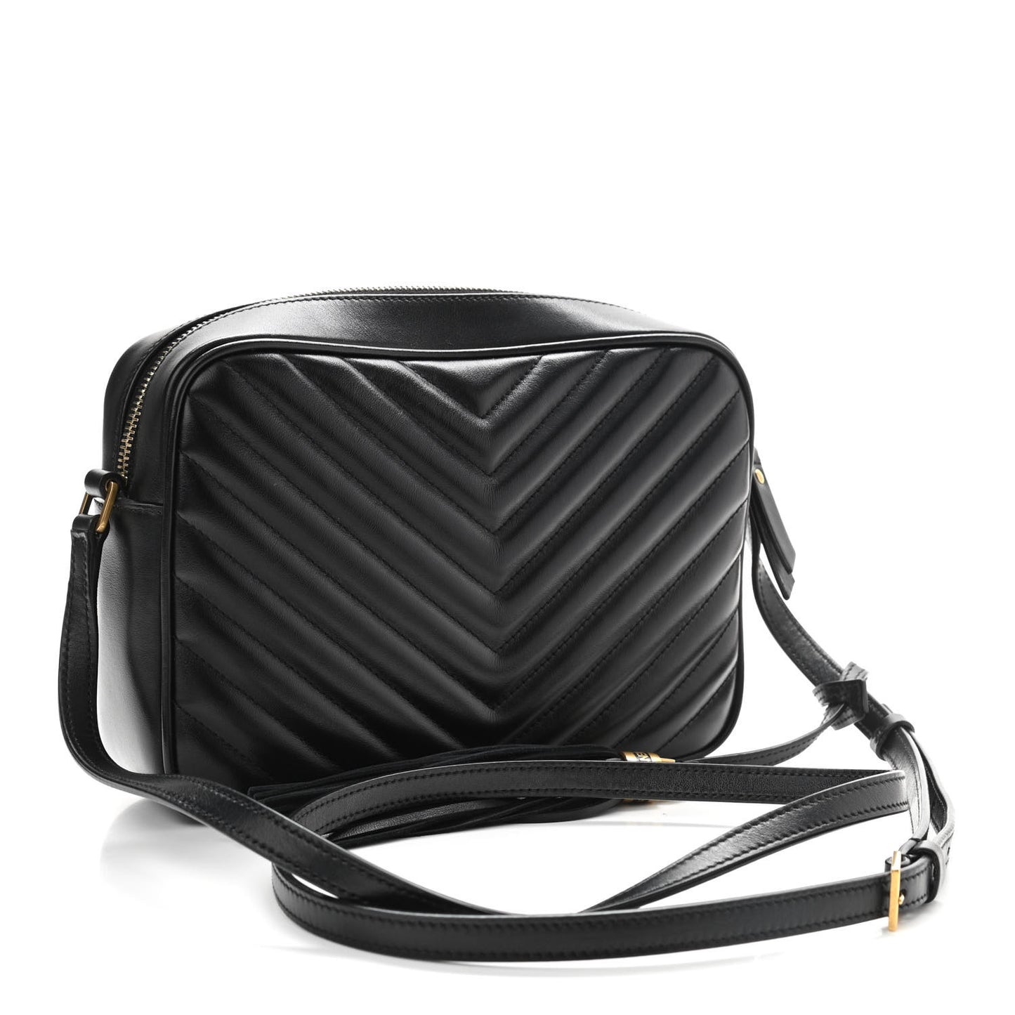 Calfskin Matelasse Monogram Lou Camera Bag Black