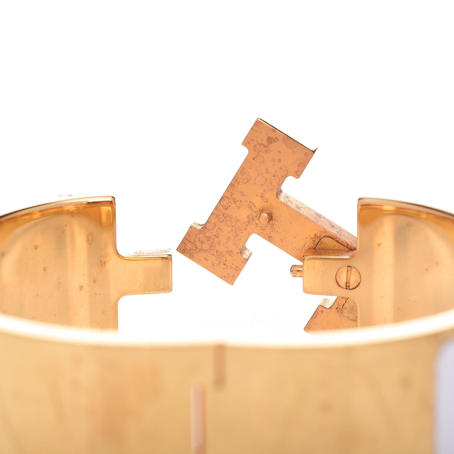 Enamel Wide Clic Clac H Bracelet PM White