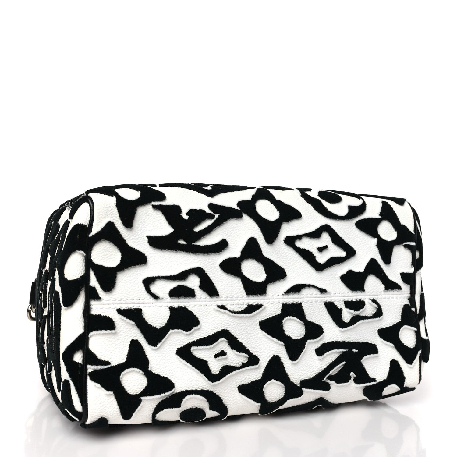 Louis Vuitton X UF Tufted Monogram Speedy Bandouliere 25 White Black 4 of 10