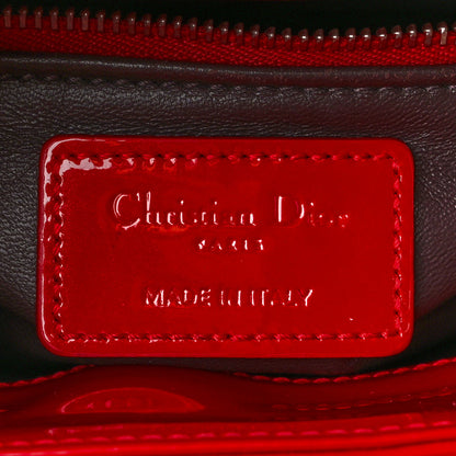 Christian Dior Patent Mini Lady Dior Red 6 of 11