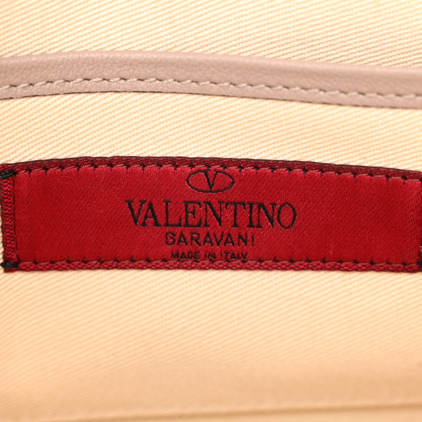 Calfskin Rockstud Camera Crossbody Bag Poudre