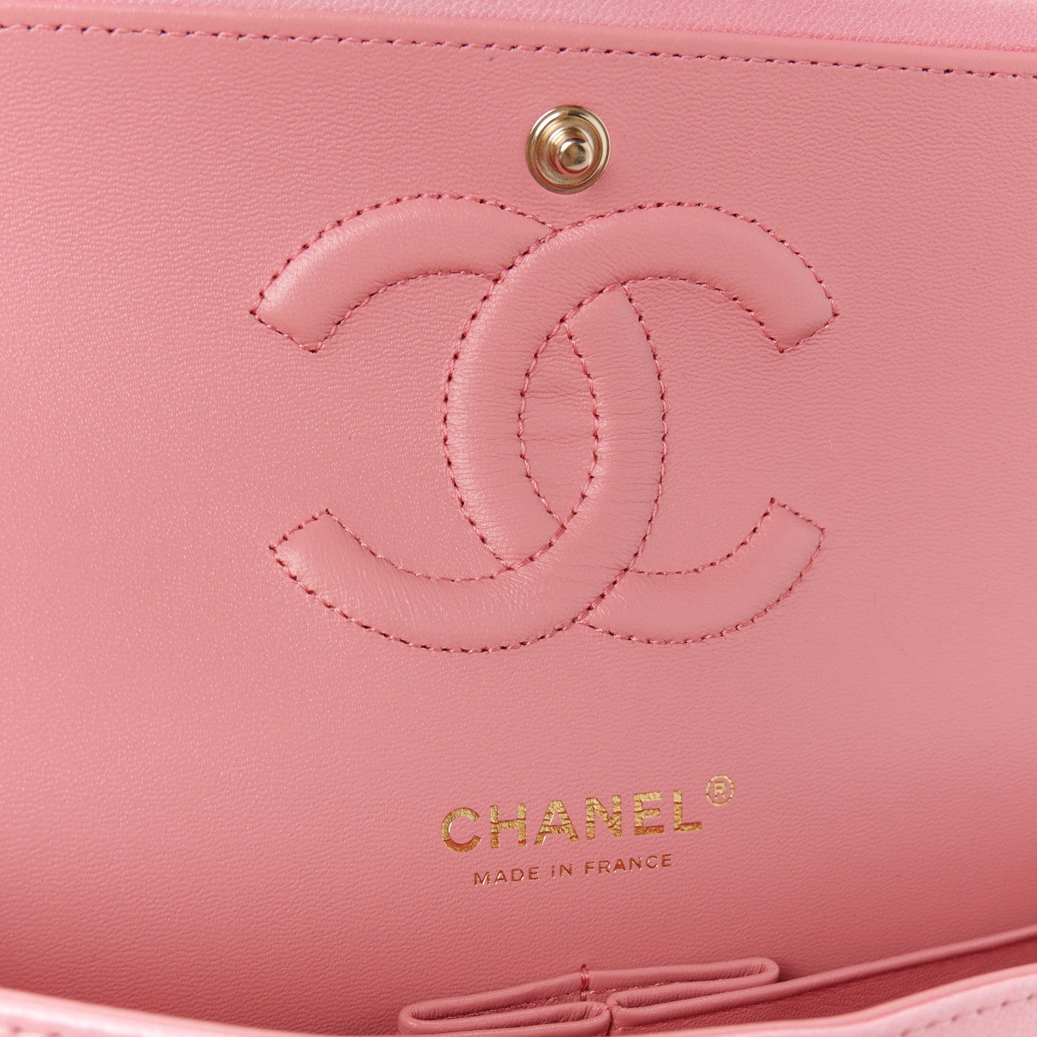 Chanel Pearly Lambskin Ombre Quilted Medium Double Flap Pink 6 of 11