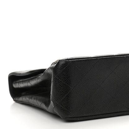 Chanel Caviar Quilted Jumbo Single Flap Black 9 of 10