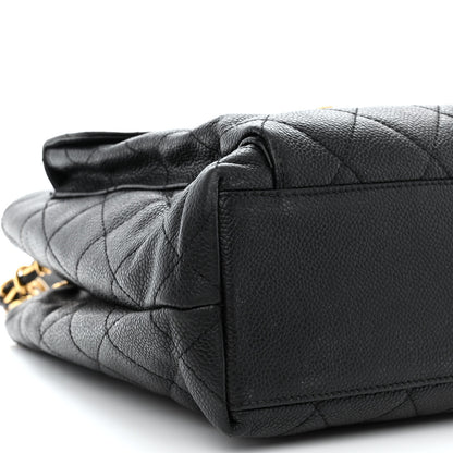 Chanel Caviar Quilted Pocket Shopping Tote Black 13 of 15