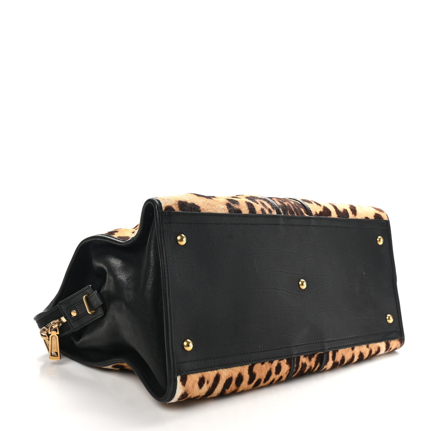 Pony Hair Leopard Print Large Cabas Chyc Black