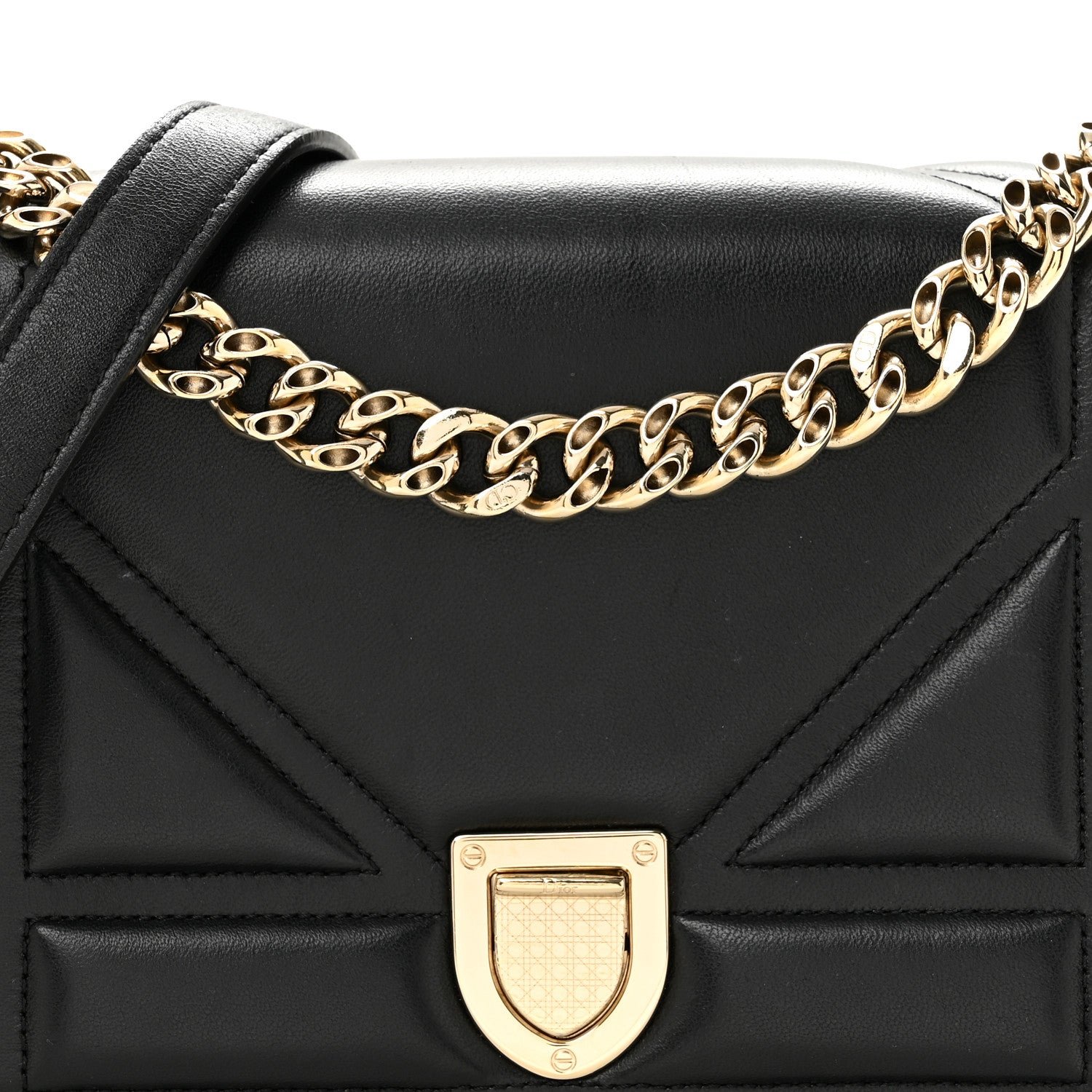 Christian Dior Calfskin Small Diorama Flap Bag Black 7 of 14