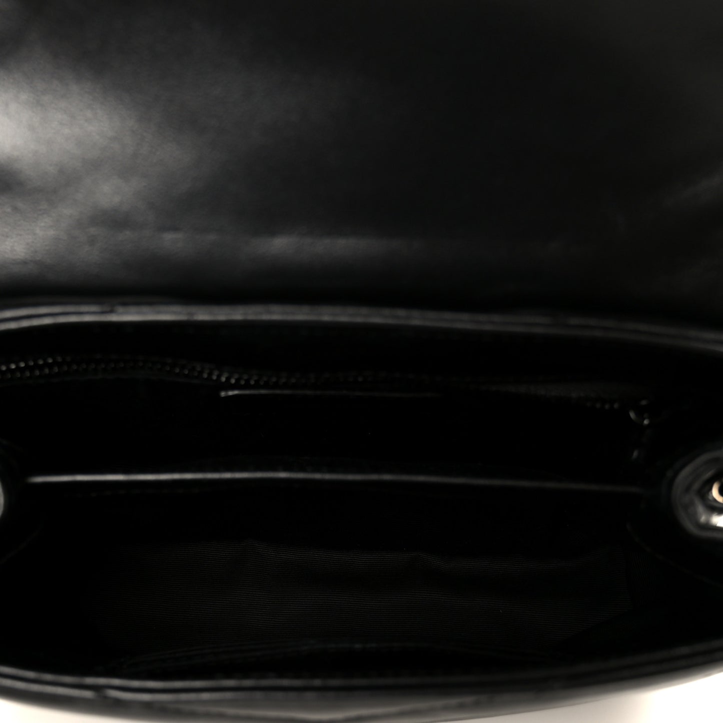 Calfskin Y Quilted Monogram Monochrome Toy Loulou Crossbody Bag Black