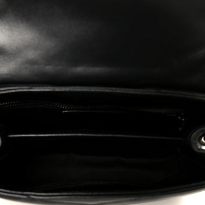 Saint Laurent Calfskin Y Quilted Monogram Monochrome Toy Loulou Crossbody Bag Black 5 of 11