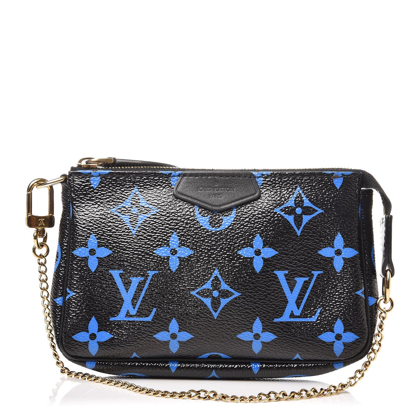Colored Monogram Mini Pochette Accessories Blue Black