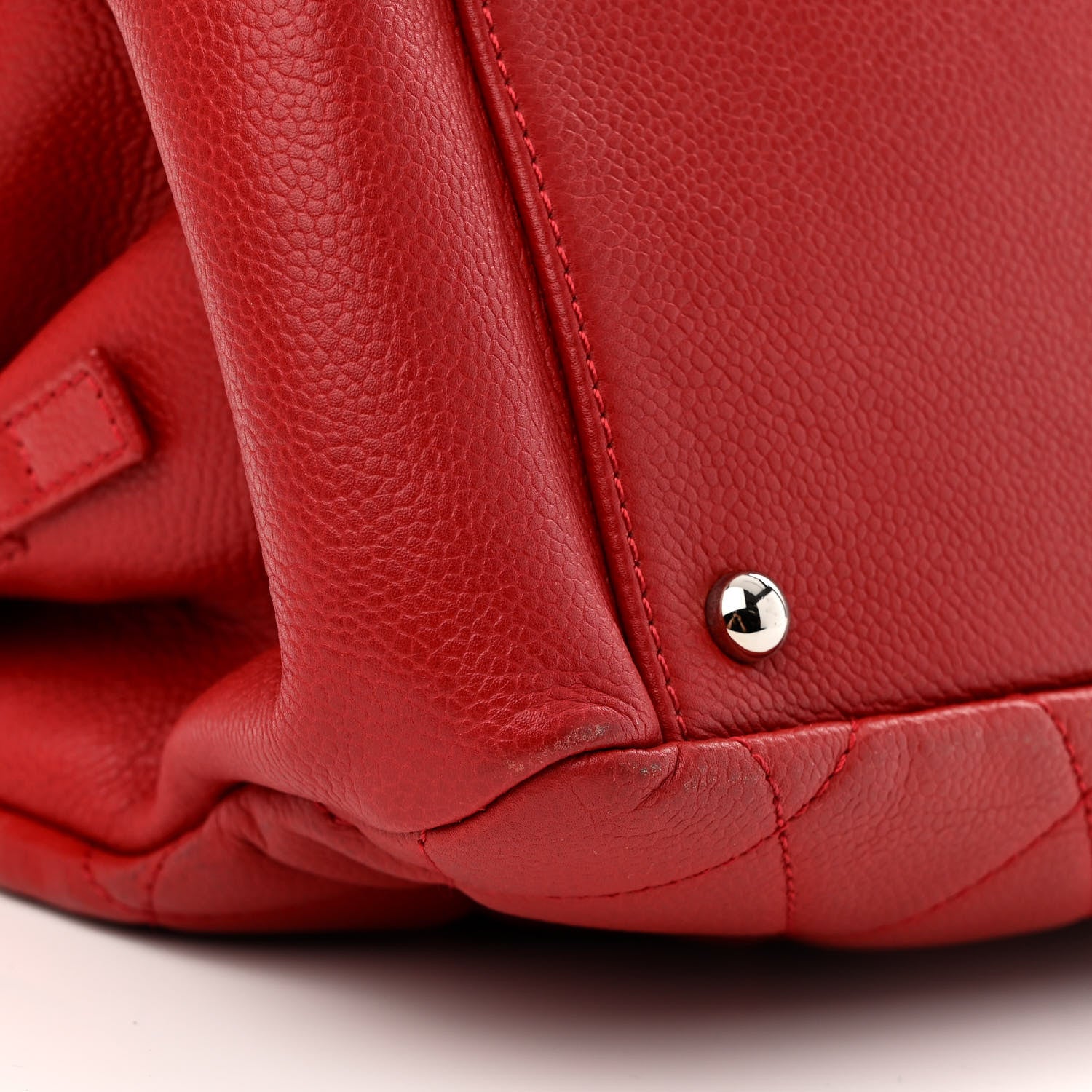 Chanel Caviar Quilted Timeless CC Soft Tote Red 11 of 16