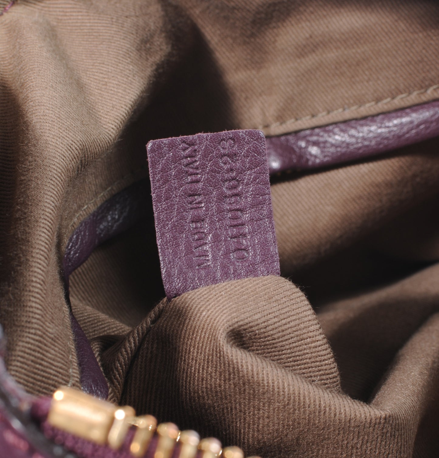 Leather Small Marcie Hobo Purple