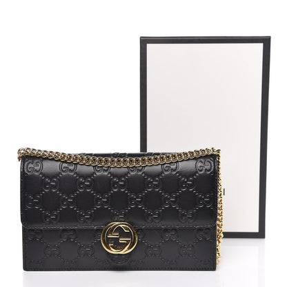 Gucci Guccissima Icon Chain Wallet Black 11 of 11