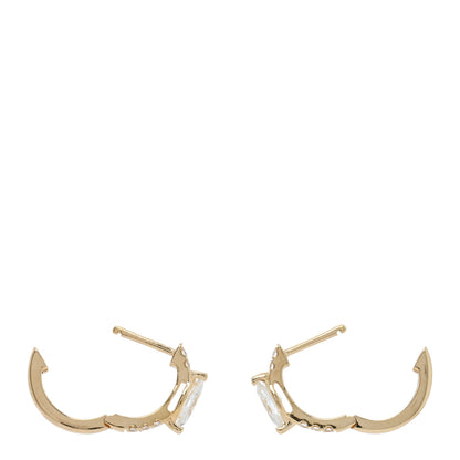 Anita Ko 18K Yellow Gold Diamond Marquise Center Huggie Earrings 3 of 5