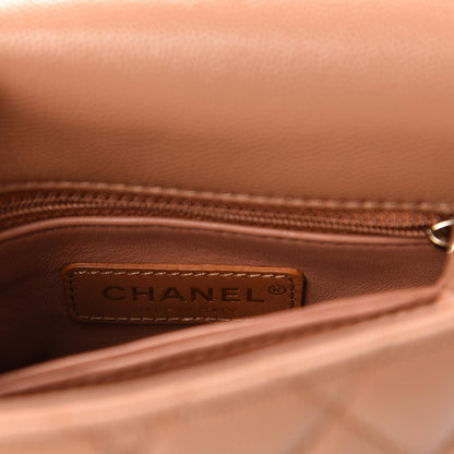 Chanel Caviar Quilted Extra Mini Coco Handle Flap Brown 8 of 11