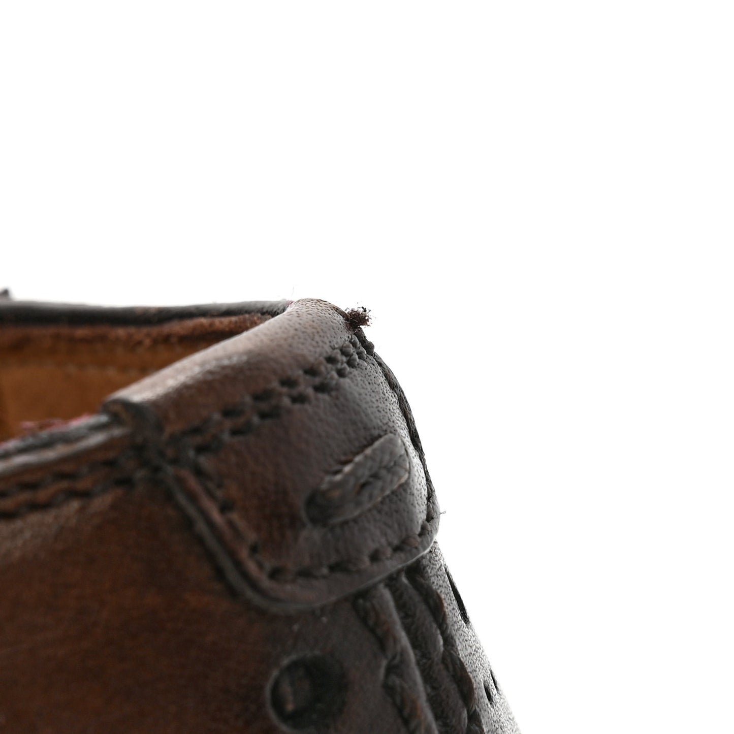Calfskin A Mon Homme Flat Loafers 42.5 Brown