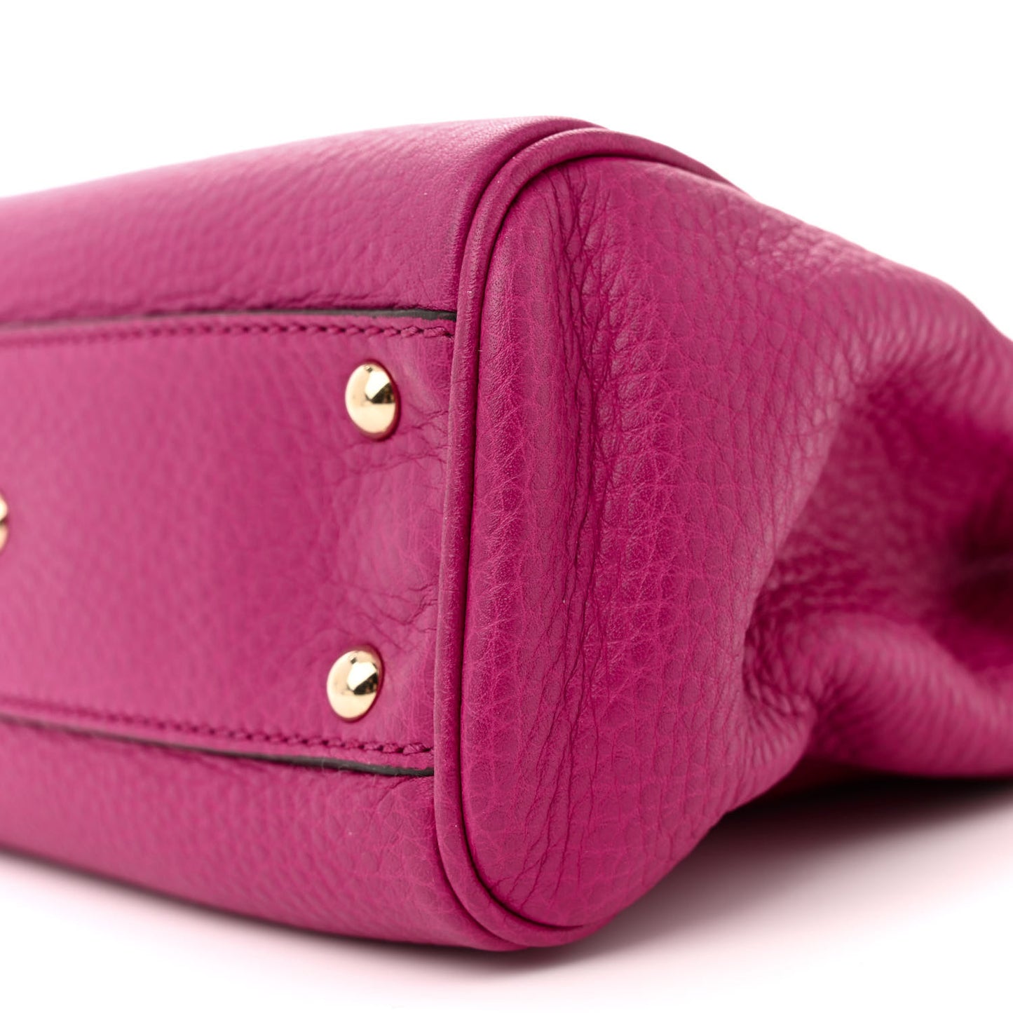 Calfskin Mini Bamboo Shopper Tote Bright Bougainvillea