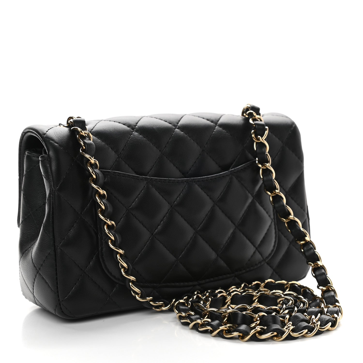 Chanel Lambskin Quilted Mini Rectangular Flap Black 3 of 11