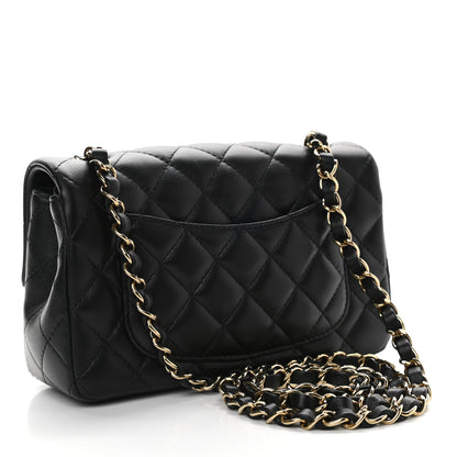 Chanel Lambskin Quilted Mini Rectangular Flap Black 3 of 11
