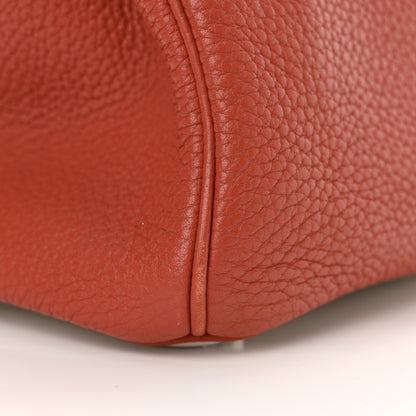 Hermes Taurillon Clemence Eclat Birkin 30 Sanguine White 12 of 14