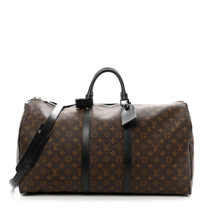 Louis Vuitton Monogram Macassar Keepall Bandouliere 55 1 of 10