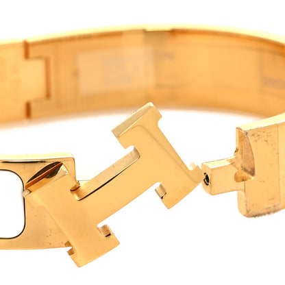 Hermes Enamel Narrow Clic Clac H Bracelet PM White 4 of 5
