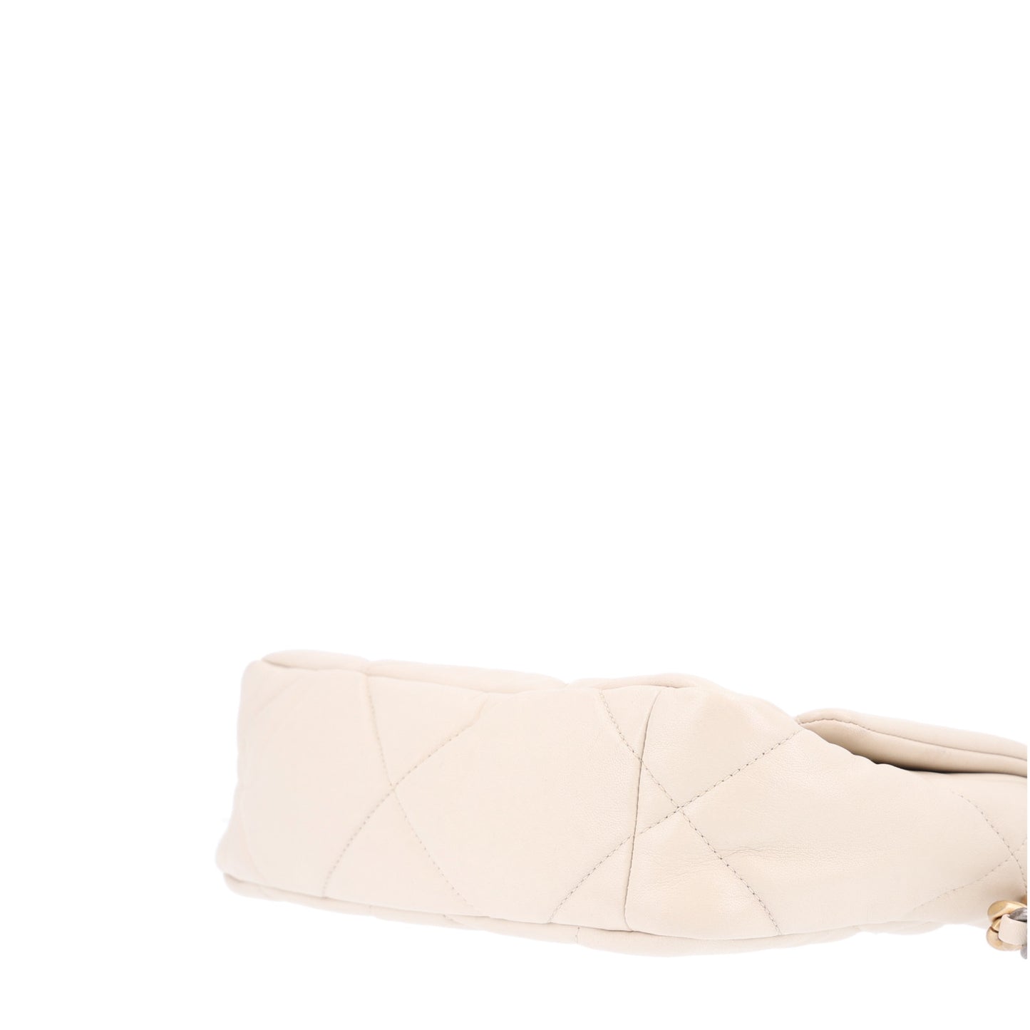 Lambskin Quilted Medium Chanel 19 Flap Light Beige