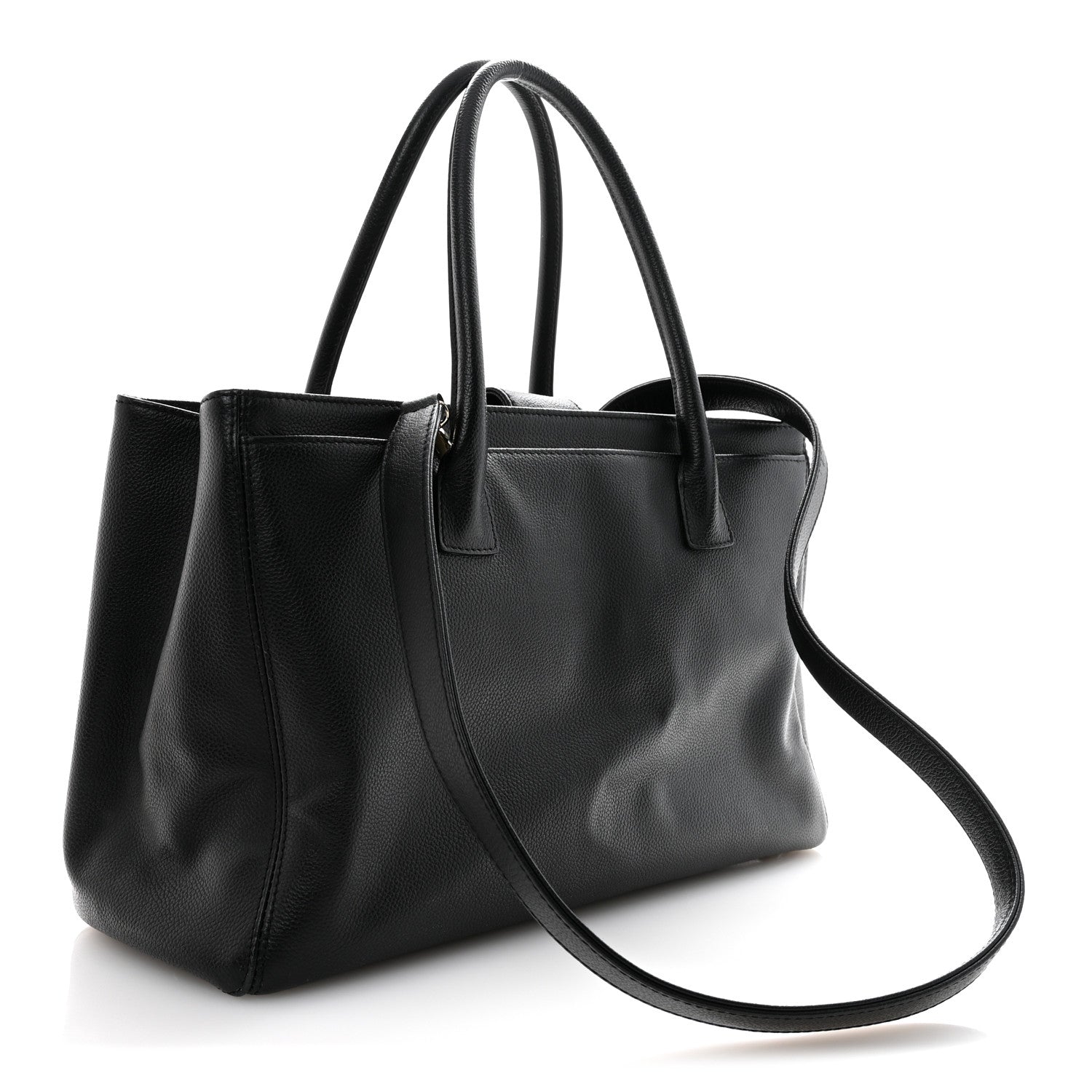 Chanel Calfskin Cerf Executive Shopper Tote Black 3 of 16