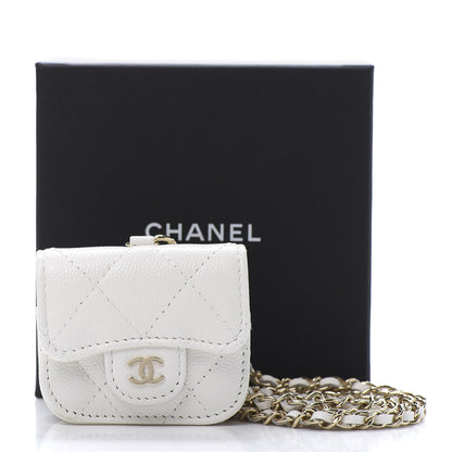 Chanel Caviar Quilted Airpods Pro Case White 12 of 12