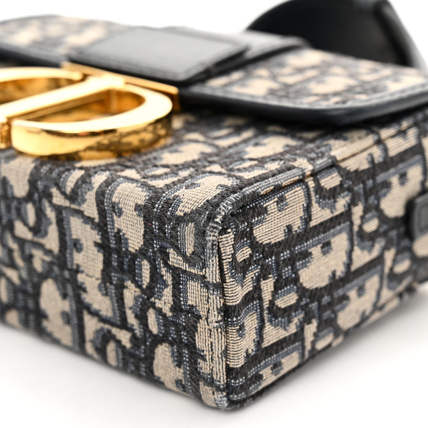 CHRISTIAN DIOR Oblique 30 Montaigne Box Bag Blue