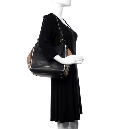 Burberry Grainy Calfskin House Check Small Canterbury Black 2 of 8