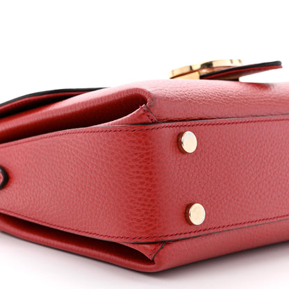 Gucci Dollar Calfskin Interlocking G Top Handle Shoulder Bag Red 9 of 11