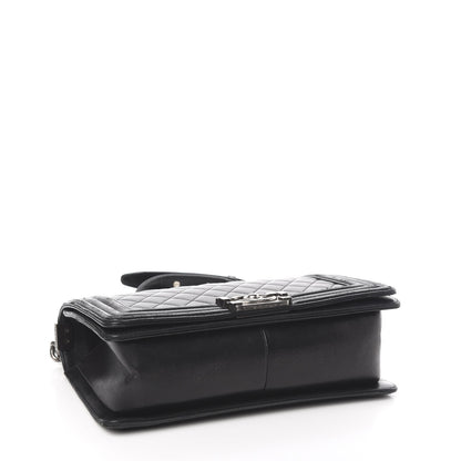 Chanel Lambskin Quilted Medium Boy Flap Black 4 of 12