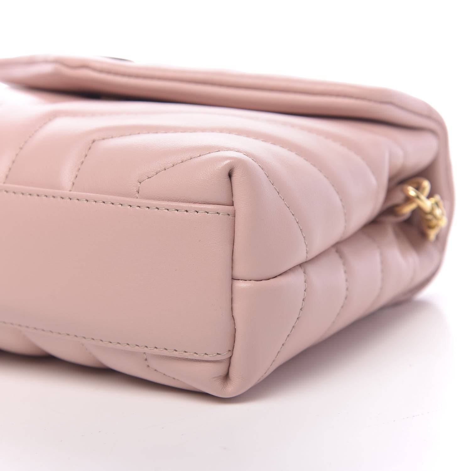Saint Laurent Calfskin Y Quilted Monogram Toy Loulou Crossbody Bag Tender Pink 8 of 9