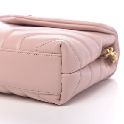 Saint Laurent Calfskin Y Quilted Monogram Toy Loulou Crossbody Bag Tender Pink 8 of 9