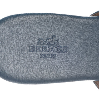 Hermes Epsom Corfou Sandals 36 Bleu Curacao 7 of 8