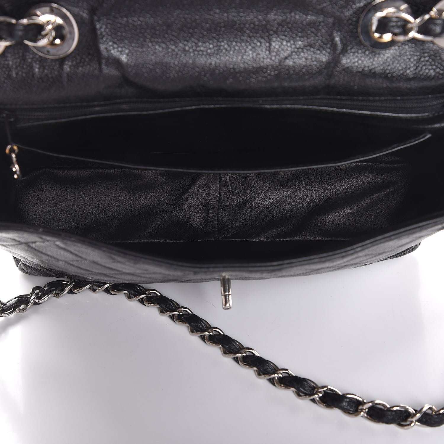 Chanel Caviar Quilted Jumbo Single Flap Black 5 of 6