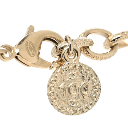 Chanel Pearl CC 100th Anniversary Necklace Light Gold 4 of 5