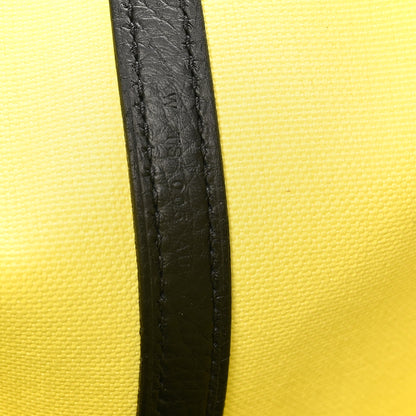 Hermes Militaire Canvas Taurillon Clemence  Wooly Wooly Pursangle MM Tote Jaune Black 7 of 10