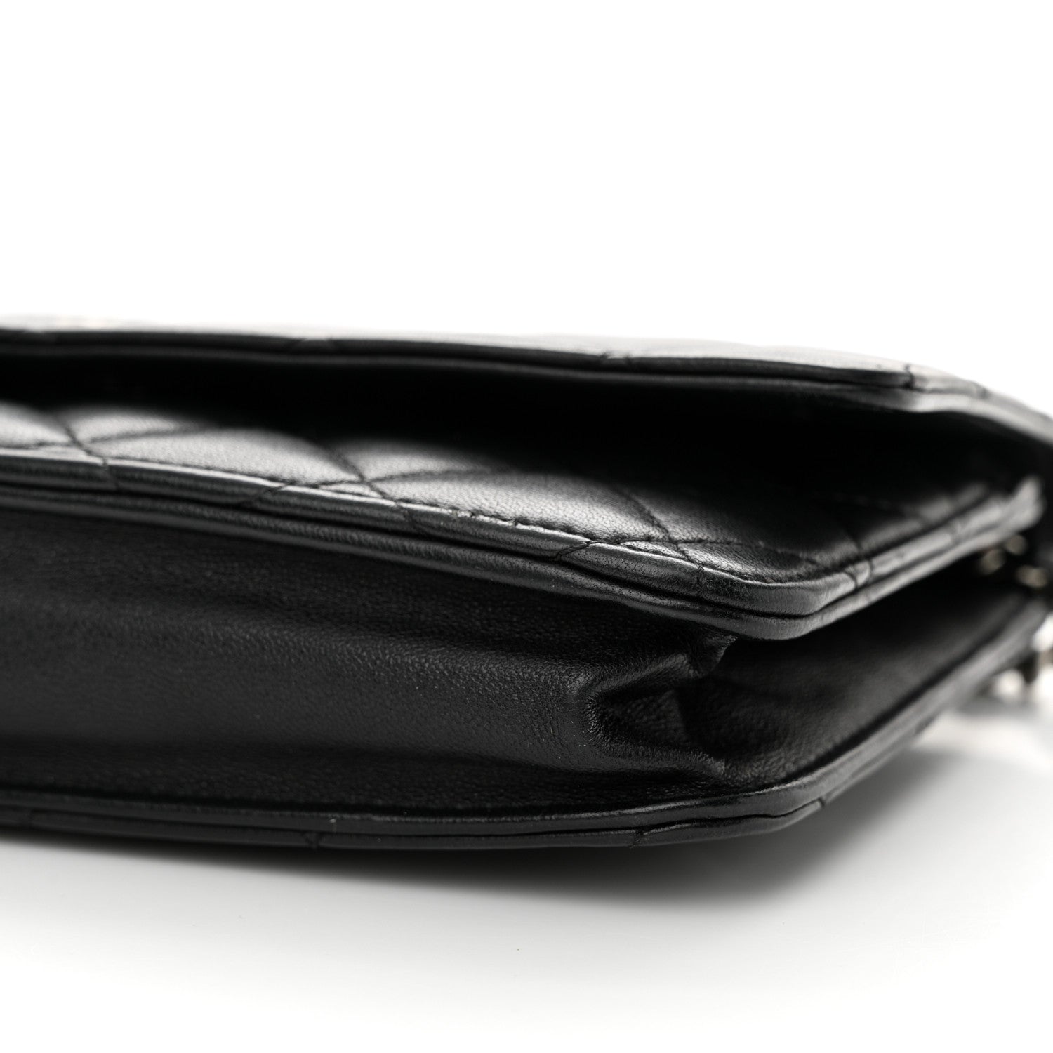 Chanel Lambskin Quilted Wallet On Chain WOC Black 12 of 13