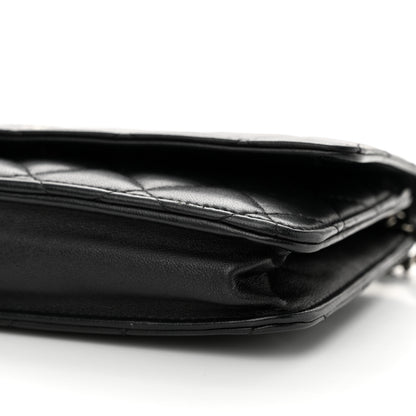 Chanel Lambskin Quilted Wallet On Chain WOC Black 12 of 13