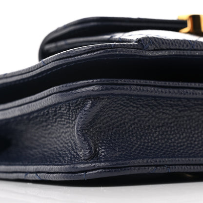 Chanel Caviar Quilted Pocket Twins Clutch With Chain Navy Blue 10 of 12