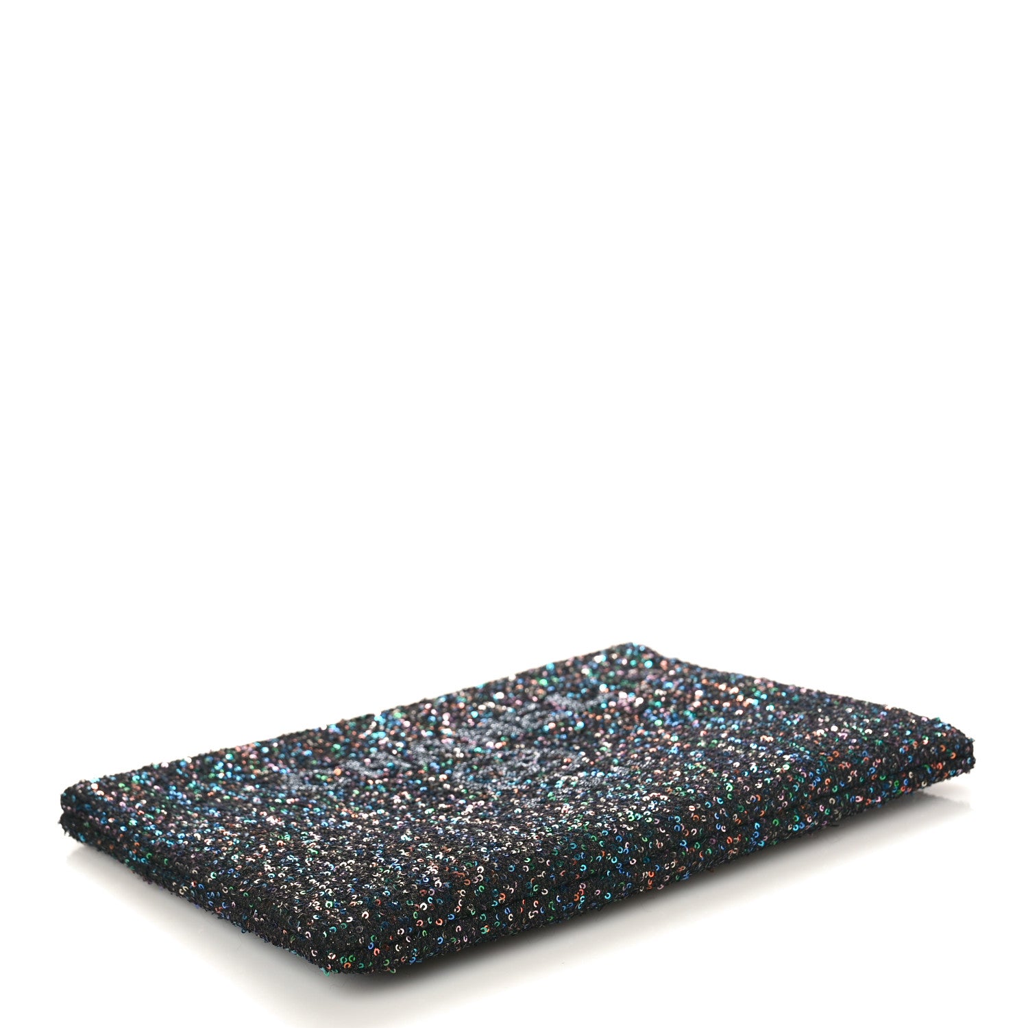 Chanel Canvas Sequin Medium Deauville Cosmetic Pouch Black 4 of 10