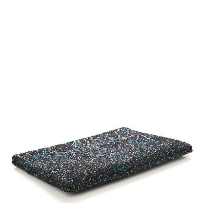 Chanel Canvas Sequin Medium Deauville Cosmetic Pouch Black 4 of 10